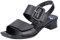 Rieker Femme 62663 Sandale, Noir, 42 EU