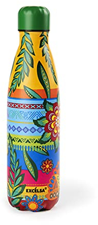 Excelsa Gipsy Bottiglia Borraccia Termica, Acciaio Inossidabile 18/10 a Doppia Parete, Capacità: 500 ml