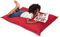 SMOOTHY Original Cotton Junior Indoor XL Sitzsack 250L Riesensitzsack Sitzkissen Sessel aus Baumwolle; Perfekt für Kinder (140 x 110 cm, Feuer-Rot)