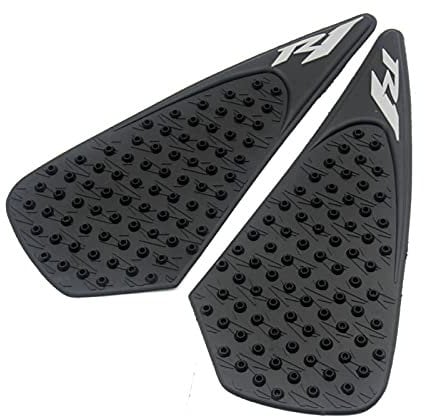 Tankpad Tankschutz Motorrad Für Yama-ha YZF R1 2004 2005-2006 YZF-R1 Motorrad Anti-Rutsch-Tankpad Seite Gas Kniegriff Traktion Pads Protector Aufkleber (Color : Schwarz)