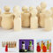 CODIRATO 25 Stück Kleine Holzfiguren Hölzerne Peg Dolls Holz Malerei Puppen Naturliche Holz Spielfiguren Holzkegel Zum Bemalen Holzfiguren Puppen für Dekoration Handwerk Basteln