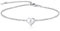 ChainsPro Friendship Bracelet Initial Bracelet Ladies Bracelets Heart Bracelet 925 Silver Bracelet for Women Sterling Silver Bracelets Gifts for Women
