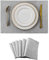 Home Brilliant Table Mats Washable Easy Clean, Thick Woven Placemats Heat Resistant, Grey Placemats Sets of 6 for Dining/Kitchen Table, 33 x 48 cm(13x19 Inch), Light Grey