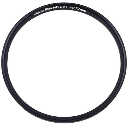 Vapco Filtre d'objectif en verre de protection UV pour Canon Nikon Sony Pentax Olympus 77 mm