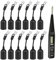 E27 Ersatzfassung - 12 Stück Lampenfassung mit Kabel, Baustellenfassung +VDE-Spannungsprüfer, Baufassung mit Kabel, Schwarze Renovierfassung Baustellenfassung, Glühbirnen Fassung, (max.60W)