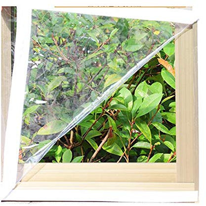 IBOWZ Isolierte Fensterfolie Planen-Fenster-Isolierfolie, Kunststofftabletten, transparent, warm halten, Filet-Dichtungsstreifen für Küche, Schule, anpassbar (Color : Clear,Size : 1.5×1m)