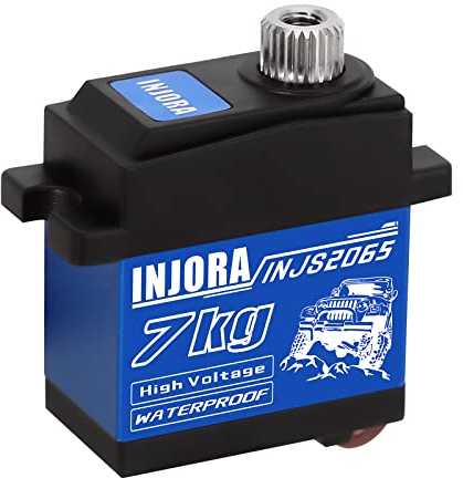 INJORA 7 kg 2065 Numérique Servo Imperméable Haute Tension sous-Micron Transfert Servo pour TRX4M TRX4 TRX6 SCX10 III 1/10 RC Track Automobile,1PCS