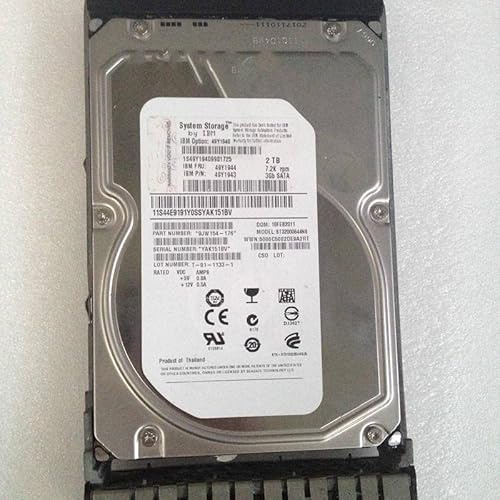 MIDTY HDD für DS3200 3400 2TB 8,9 cm SATA 64MB 7,2K für interne Festplatte für Server HDD für 49Y1940 49Y1944 49Y1943