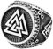 Walknut Ring, Odin Walknut Ring für Männer, Nordischer Wikinger Odin Symbol Ring Odin Schmuck, Jahrgang Keltischer Knoten Ring Nordischer Walknut Rune Ring Punk Alter Krieger Talisman Ring (20.6)