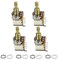 FLEOR 4 Stück A250K + B250K Push-Push Bounce-Schalter-Potentiometer Langer geteilter Kupferschaft für E-Gitarren-Bass-Lautstärke-/Klangregler (2er-Set, A2B)