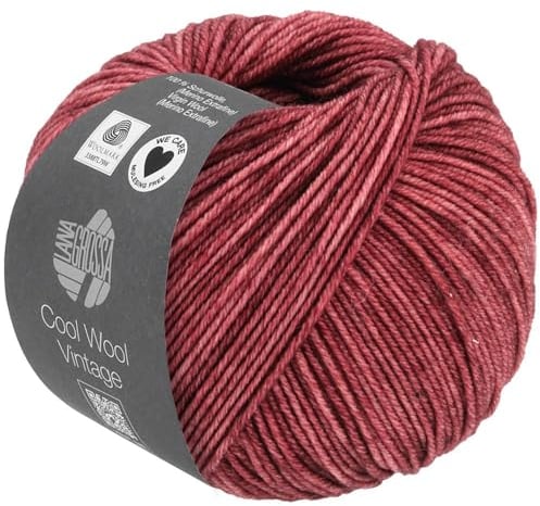LANA GROSSA Cool Wool Vintage | Merinoklassiker mit Ton-in-Ton Farbeffekt | Handstrickgarn aus 100% Schurwolle (Merino extrafein) | 50g Wolle zum Stricken & Häkeln | 160m Garn FB 7364