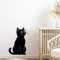 GRAZDesign Wandtattoo Katze sitzend Katzenmotiv für Wohnzimmer Küche Schlafzimmer Flur, Vinylfolie selbstklebend, Wandaufkleber - 53x40cm / schwarz