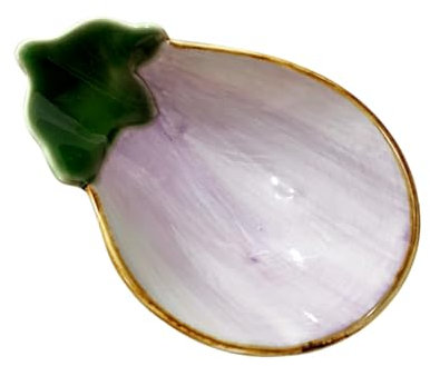 PRETYZOOM Bol à Dessert Céramique Japonaise Assiette Au Design De Légumes Aubergine pour Snacks Et Salades De Fruits