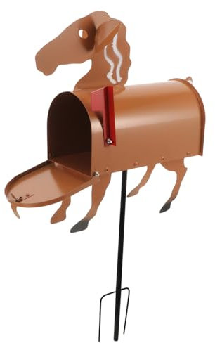 ANDRESLAD Briefkasten in Pferdeform Aus Eisen Für Draußen Robust Mit Ausreichend Platz Für Post Für Zuhause Oder Garten Langlebig Und Verschleißfest