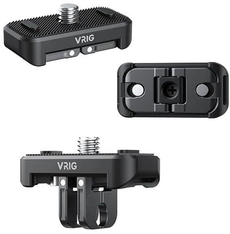 VIDIFY VRIG 3-in-1 Quick Release Adapter for Insta360 X4, X3 with DJI-AC and 1/4 Screw Port 3-in-1 Interface Quick Release Mount for Insta360 X4 Action Camera Accessories