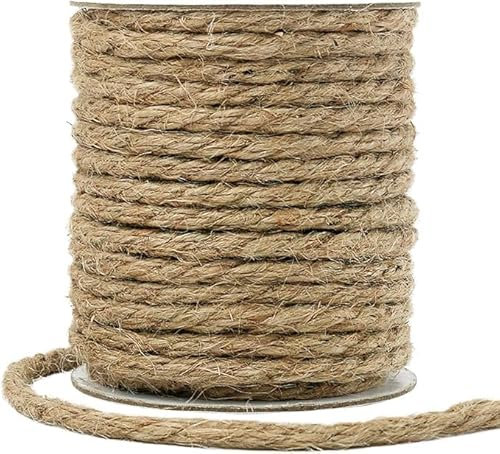 Discount Fabrics LTD - Spago di iuta naturale, larghezza 2 mm, per artigianato, floristica, confezioni regalo, giardino e matrimoni, per progetti fai da te (naturale, 1 m)