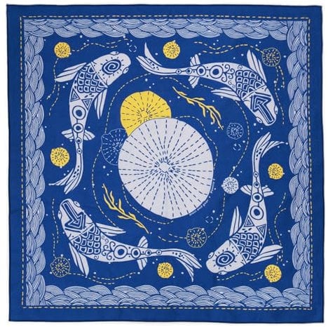 WHTE MOSS Bandana aus 100% Baumwolle, extra weiche Baumwolle, für Damen und Herren, Blau, 22x22