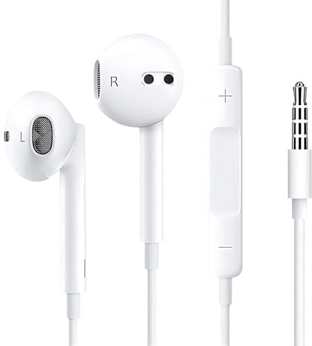 Wired Earbuds,【Ultra Clear Calls & no Noise】 Headphones Earbuds Wired 3.5mm Jack, in-Ear Earphones with Mic, Compatible with i-Phone/i-Pad/Android/Laptop/PC