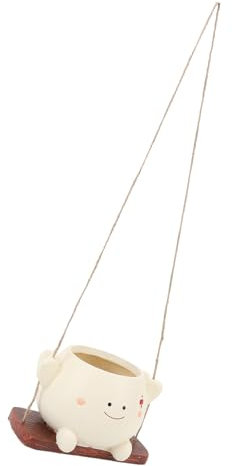aqxreight Pot de Jardinière Suspendu à Visage Pivotant, Pot Décoratif D'intérieur et D'extérieur pour Plantes Succulentes, avec Un Design Distinctif, pour Cadeaux D'enseignant (B)