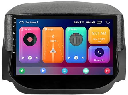 MLXABH - Radio estéreo para coche de 9 pulgadas con doble DIN y Android 13, pantalla táctil, radio estéreo para coche para Ford EcoSport 2014-2018 con Bluetooth, Carplay, cámara de respaldo AHD, nave
