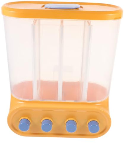 Zerodeko Contenedor De Granos Colgante Sin Perforación Dispensador De Alimentos Reutilizable Para Arroz y Cereales Diseño Dividido y Presión Para Cocinas Organizadas