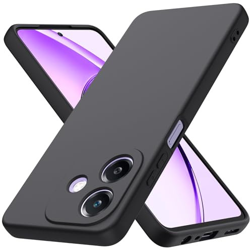 Byvuwiay Cover per Oppo A40 / Oppo A40M / Oppo A60 5G, Morbida Silicone Liquida TPU Protettivo Ultra Slim Custodia Antiurto, Custodia Compatibile con Oppo A40 / Oppo A40M / Oppo A60 5G - Nero