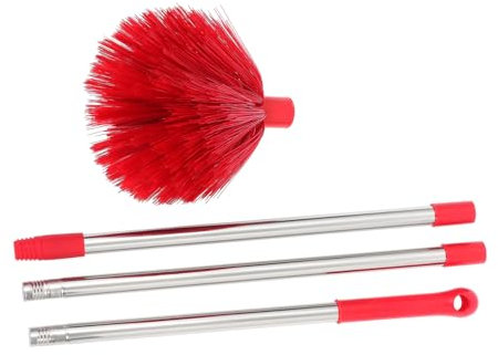 UKCOCO Cepillo De Limpieza Con Mango Para Telarañas Cerdas Duras Resistentes Para Techos Altos Ventiladores De Techo y Exteriores Quitador De Telas De Araña Ergonómico y Duradero Para