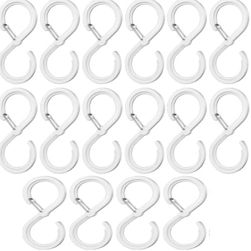 JchEnye 12 ganci a S, ganci, ganci per scaffali anticaduta, ganci per asta porta abiti, cucina, bagno, camera da letto, ufficio, ganci a S per giardino