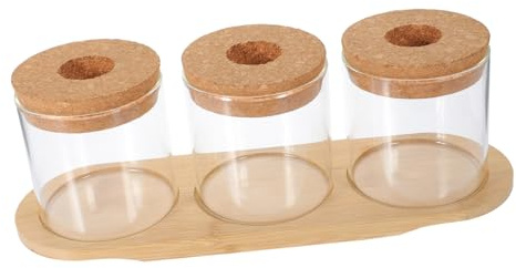TINEASUR 1 Ensemble Vase À Plantes Vase Hydroponique D'Intérieur Vase De Jardinière en Verre Hydroponique Porte-Plantes À Air Bambou Verre À Haute Teneur en Borosilicate
