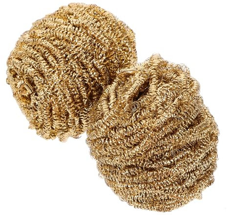 Healifty 2 Pièces Boule De Nettoyage En Fil De Cuivre Vernis à Nettoyeur Conseil Fil De Suspension Pour Tableau Buse Autolaveuse Électrique Kit De Soudure Balle Accessoires Golden