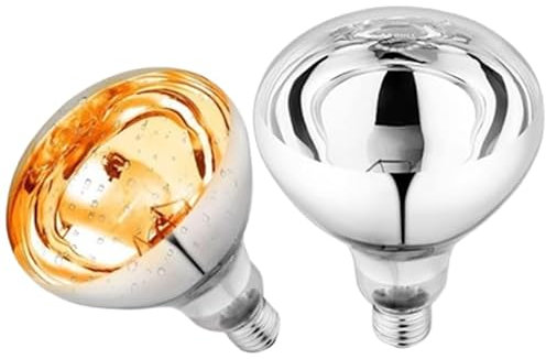 FKLiLEBU 250W Heat Lamp Bulb E27 for Poultry, Food, and Brooding,Catering & Canteen Heat Lamp, Ideal for Chicks, Puppies, Buffets (AC220-240V)(Yellow)