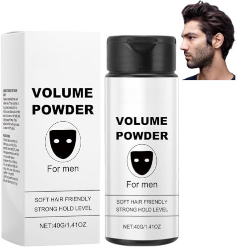 Volumenpuder für Männer, flauschiges Styling-Puder, leicht aufzutragen und zu transportieren, natürliche Inhaltsstoffe, für alle Haartypen geeignet