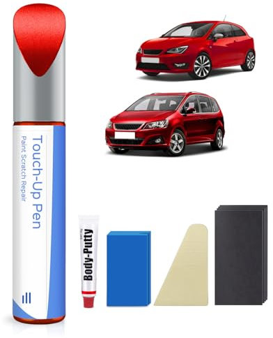 Kit de peinture de retouche S3H/LS3H Rouge métallisé pur Rojo Emocion pour Seat Correspondance exacte – Réparation des rayures et des éclats