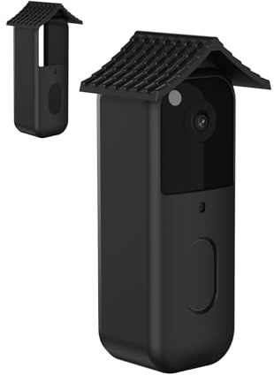 Silicone Cover for Blink Video Doorbell 2025, Doorbell Camera Weatherproof Protector with Hat Brim - Scratch/Dust Resistant Doorbell Soft Skin, Easy Snap-On Installation for Doorbell Camera Mount