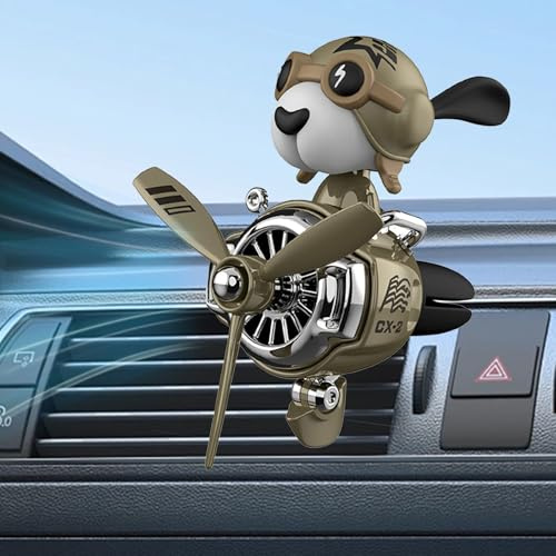 Propeller Auto Lufterfrischer Rotierende Auto Vent Clip Aromatherapie Bär Pilot Auto Vent Clip Kleine Flugzeuge Autos Aromatherapie Autos Zubehör Dekoration für Männer