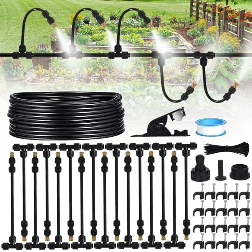 XUNIVERS10M Kit Nebulizador Jardín,Nebulizador Terraza Jardín,DIY Kit de Nebulización Terraza,Kit Nebulizador Terraza,Rociador de Terraza con Manguera Duradera para Giardino,Sombrillas y Techos
