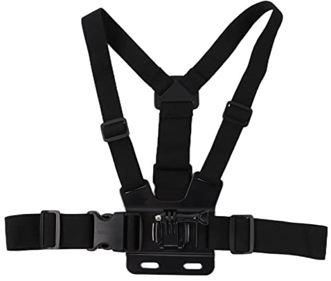 Tixiyu Adjustable Outdoor Sports Monopod Stick Hand Strap Chest Harness for First Person, Selfie Stick 32.7in