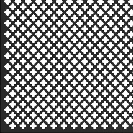 M-D Building Products 56018 12 in. x 24 in. x .020 in. Black Aluminum Sheet Cloverleaf