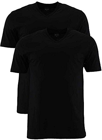 Marvelis T-Shirt schwarz V-Ausschnitt 2817/00/68, 3XL - 2er Pack