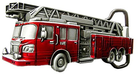 eeddoo® Gürtelschnalle - Feuerwehrauto - Fire Truck Buckle (Buckle für Wechselgürtel für Damen und Herren | Belt Frauen Männer Oldschool Rockabilly Metall Gothic Wave Rock Biker Western Trucker)