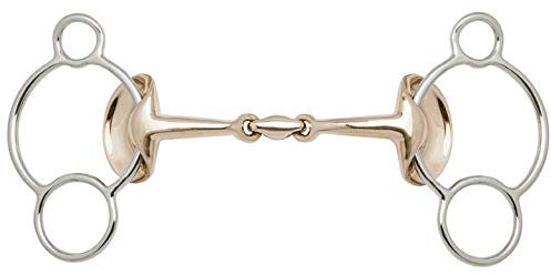 Stübben Gebiss 2268 Golden Wings 3-Ring Trense - 12,5 cm - 14 mm - Sweet Copper