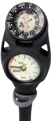 Mares Instrument Mission 2 C Manometer und Kompass – Schwarz/Schwarz, One Größe US