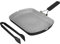 KASANOVA bistecchiera antiaderente 26x36 cm Petra con pinza per cucina in nylon, manico pieghevole, no induzione, no forno, bistecchiera, lavabile in lavastoviglie