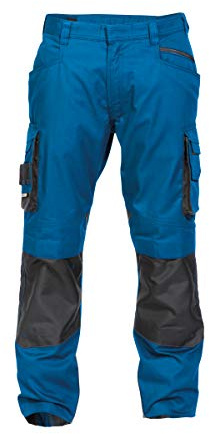 DASSY® Nova Arbeitshose mit Kniepolstertaschen - Größe 56 - AZURBLAU/ANTHRAZITGRAU