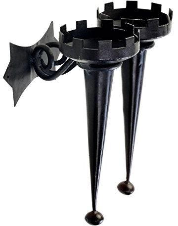 Joh.Vogler GmbH Doppel Wandkerzenhalter Mittelalter aus Metall 26cm