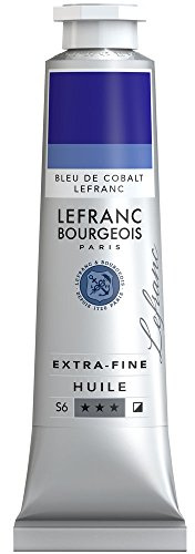 Lefranc Bourgeois Extra-Fine Oil Paint, Artists Quality, Lefranc Cobalt Blue, 40ml Tube