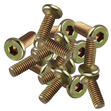 HALJIA 20 Stück M6 x 15 mm Möbelschraube Kinderbettschraube Schraube Flachkopf-schrauben