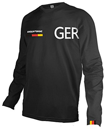 UGLY FROG -Landesvorwahl Sport Radsport Trikots & Shirts Lange Ärme Downhill Jersey V-Kragen MTB/Motorrad Jersey