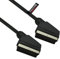 rhinocables Shielded Scart Cable, Gold-Plated Male to Male, RGB 21-Pin Scart Lead for AV Audio and Video Connector for TV, SKY, VCR, DVD Player, Android Boxes (2m)
