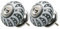 sourcing map 2pcs Ceramic Knobs Vintage Knob Drawers Round Pull Handle Furniture Cupboard Wardrobe Dresser Door Decorative, Gray